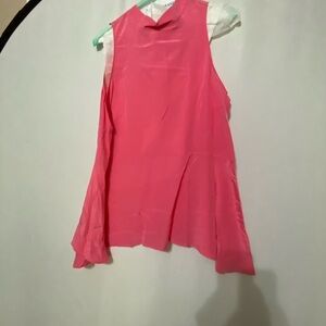 ANTONIO MELANI Pink Silk Sleeveless Tank Top